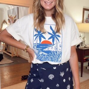 Work once. Target White and Blue Graphic Tee